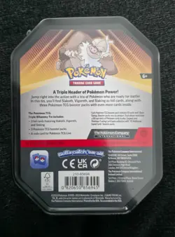 Pokemon TCG: Slaking Triple Whammy Collector's Tin - Factory Sealed - Image 2