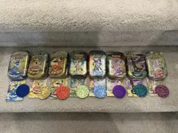Pokemon Prismatic Evolutions Assorted Mini Tins - EMPTY - Lot of 40 - Image 1