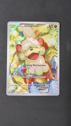 Pokemon TCG Hisuian Growlithe 181/167 Twilight Masquerade Illustration Rare Card - Image 1
