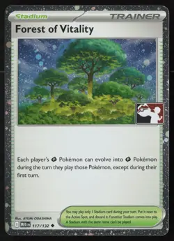 Pokemon Forest of Vitality 117/132 Prize Pack Series 8 Cosmo Holo Pack Fresh NM - Image 1