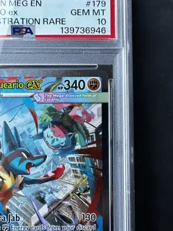 PSA 10 Mega Lucario ex 179/132 Pokemon Mega Evolutions Graded Card - Image 3