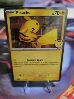 Pikachu 051/162 Stamped 2026 Pokemon Day 30th Anniversary Promo NM Plus Coin - Image 2