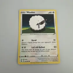 Pokemon TCG Wooloo Fusion Strike 221/264 Regular Common Card NM 2021 - Image 1