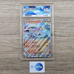Reshiram ex 030/159 SR Journey Together ACE Graded 10 Pokemon Trading Card - Image 2