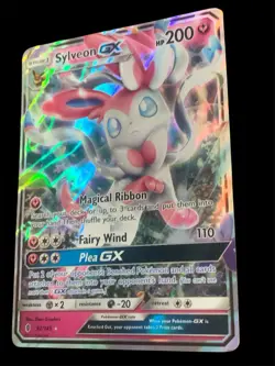 Pokemon Sylveon GX Full Art Holo Card Sm-Guardians Rising - Ultra Rare LP/Dent - Image 3