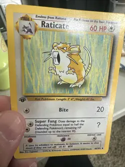 Raticate 1st Edition Base Set 40/102 Pokemon - Image 1