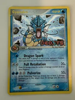 Pokemon Gyarados Card Deoxys 8/107 Reverse Holo Stamped - Image 1