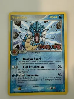 Pokemon Gyarados Card Deoxys 8/107 Reverse Holo Stamped - Image 2