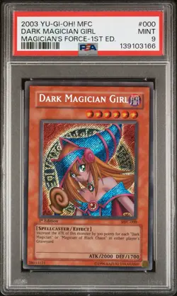2003 Yu-Gi-Oh! Dark Magician Girl 1st Edition MFC-000 PSA 9 - Image 1