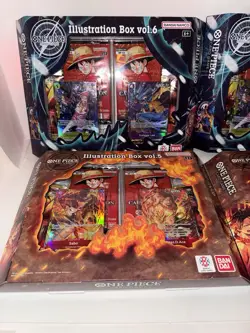 One Piece Card Game Illustration Box Vol.5 & Vol.6 (2 Each) Lot of 4 Sealed EN - Image 2