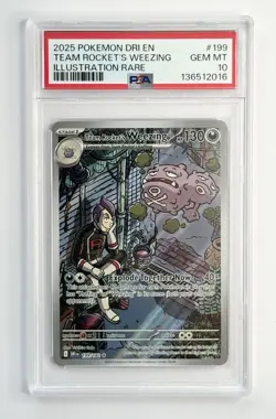 Pokemon Team Rocket's Weezing 199/182 Destined Rivals Illustration Rare PSA 10 - Image 1