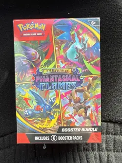 Pokemon TCG Mega Evolution Phantasmal Flames Booster Bundle Factory Sealed New - Image 1