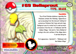 Bellsprout #69 - Pokemon Topps - Green Logo - Image 2
