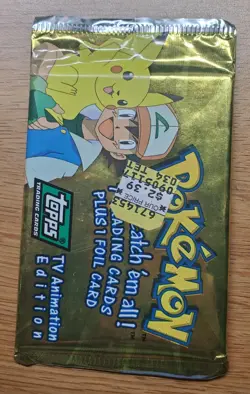 Pokemon Topps Trading Cards TV Animation Edition: Series 1 (1 Sealed Pack) Green - Image 3