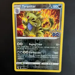 TYRANITAR 043/078 POKEMON CARD (POKEMON GO SET) REVERSE HOLO - Image 1