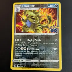 TYRANITAR 043/078 POKEMON CARD (POKEMON GO SET) REVERSE HOLO - Image 2