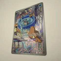2024 Pokemon S&V Stellar Crown Illustration Rare Holo Squirtle #148/142 - Image 3