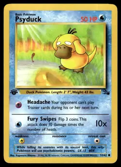 1999 Classic - Fossil First 1st Edition UNplayed Psyduck #53 - Image 1