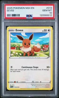 2025 POKEMON M24 EN-MCDONALD'S COLL #013 EEVEE PSA 10 - Image 1
