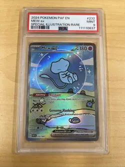 Pokemon SV: Paldean Fates Mew ex 232/091 Holo Special Illustration Rare PSA 9 - Image 1