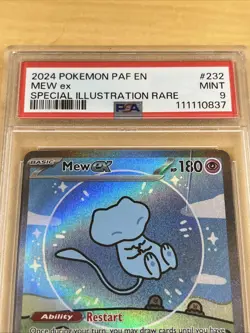Pokemon SV: Paldean Fates Mew ex 232/091 Holo Special Illustration Rare PSA 9 - Image 2
