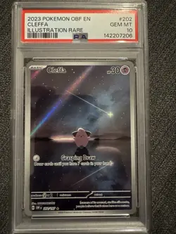 Pokemon PSA 10 Cleffa 202/197 Illustration Rare Obsidian Flames - Image 1