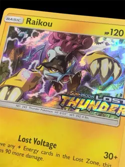 2015 Pokemon - RAIKOU Sun & Moon Black Star Promo Holo SM150 - Excellent. - Image 3
