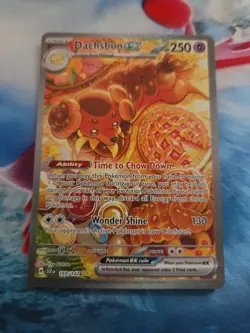 Pokemon Stellar Crown Dachsbun EX 169/142 Special Illustration Rare NM Condition - Image 1
