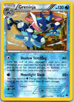 Greninja 40/122 Reverse Holo Rare BREAKpoint LP - Image 1