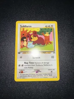 Pokemon TCG Teddiursa 65/75 1st Edition Neo Discovery WOTC NM/LP - Image 1