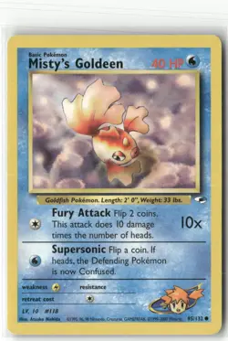 Pokemon Misty's Goldeen (85) Common Gym Heroes 085/132 - Image 1