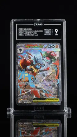 POKEMON MEGA EVOLUTION 179/132 LUCARIO EX SPECIAL ILLUSTRATION RARE TAG 9 - Image 1