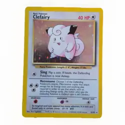 Clefairy Holo Rare 5/102 1999 Base Set Pokemon WOTC English LP - Image 1