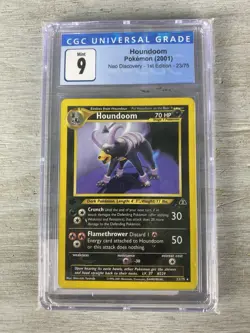 CGC 9 Mint 1st Edition Houndoom Neo Discovery Pokemon Card 23/75. - Image 1