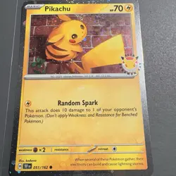 Pikachu 51/162 Stamped 2026 Pokemon Day 30th Anniversary Promo TCG - Image 1