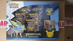 Deluxe Pin Collection [Zacian] — Celebrations — Factory Sealed Pokemon Cards - Image 1