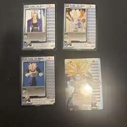 Trunks 1-3 + HT Cell Saga DBZ CCG Personality Card Set Dragon Ball Z Unlimited - Image 1