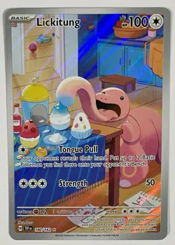 Pokemon TCG Lickitung 180/162 Temporal Forces Holo Card Illustration Rare NM - Image 1