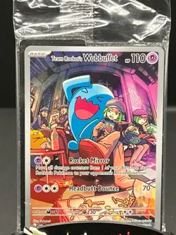 Team Rocket's Wobbuffet 203 SEALED PROMO Sv: Scarlet & Violet Promo Cards Holo - Image 2