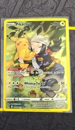 Pokemon TCG Pikachu Lost Origin Trainer Gallery TG05/TG30 Full Art Card NM - Image 3