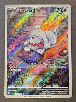 Greavard 214/198 Illustration Rare Holo Scarlet & Violet Pokemon Trading Card - Image 1