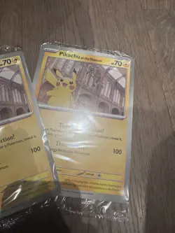 2 x Pokemon TCG Pikachu at the Museum Oversized Jumbo Promo Cards - New Sealed - Image 3