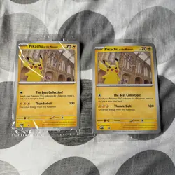Pikachu At The Museum Pokemon Natural History Museum Jumbo Promo Card X2 - Image 1