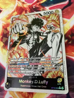 One Piece Card Game ST13 Monkey.D.Luffy Alternate Art Leader Card Near Mint - Image 1