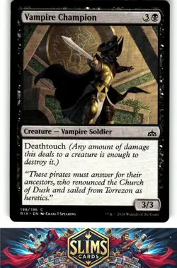 Magic the Gathering MTG Rivals of Ixalan Vampire Champion #198 Buy 2 Get 1 - Image 1