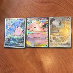 Pokemon Holo EX Card Lot Clefairy Mega Clefable EX Espurr 3 Cards - Image 1