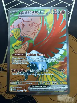 Ethan's Ho-Oh ex Full Art 209/182 Pokemon TCG Destined Rivals NM Pack Fresh - Image 1