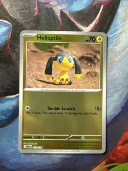 Pokemon 2025 ME01: Mega Evolution Helioptile 52/132 Reverse Foil - Image 1