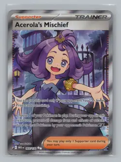 Acerola's Mischief Holo 165/132 ME01: Mega Evolution Pokemon TCG NM Ultra Rare - Image 1