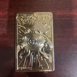 1999 Burger King Pokemon Poliwhirl 23K Gold Plated Trading Card Only - Image 1